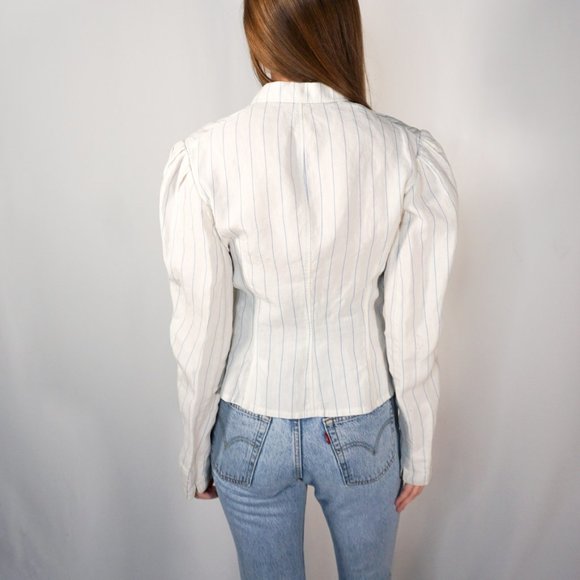192. RALPH LAUREN Collection Clarissa Linen Striped Jacket NWOT Spring 2011 - Picture 4 of 7